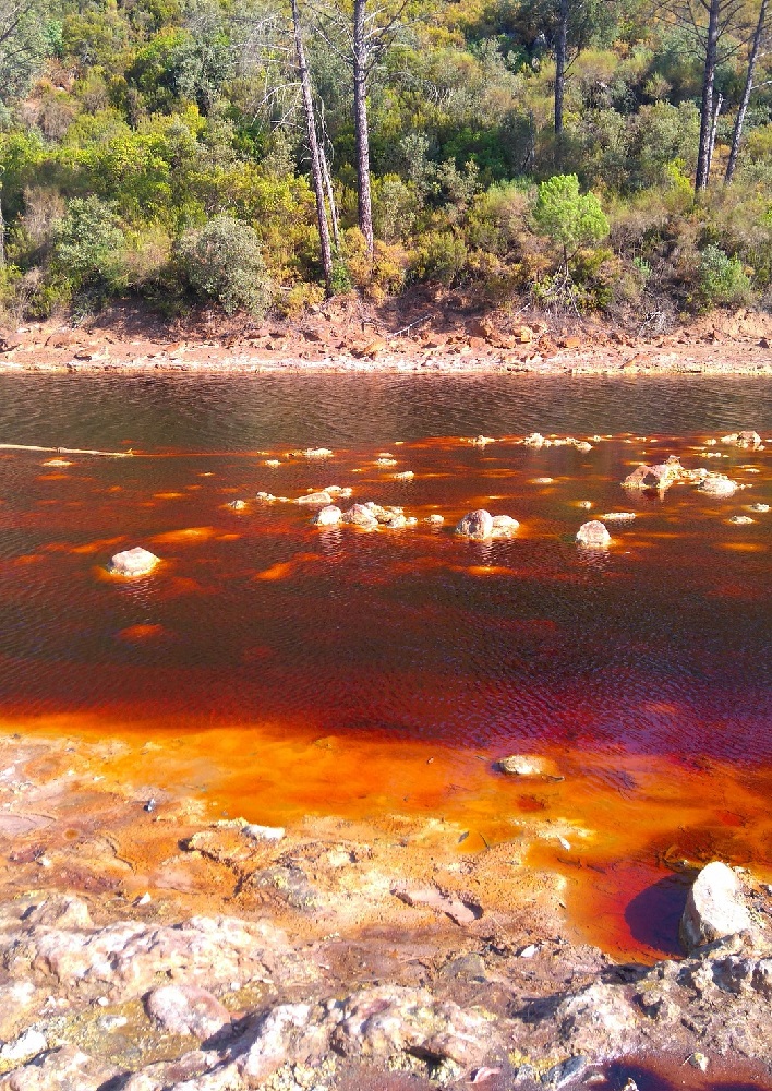 The red-tinged waters of the Rio Tinto in Spain