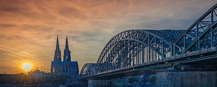 Bridge over the river Rhine - Cologne, Germany