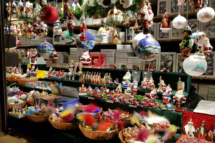 Christmas trinkets at the market