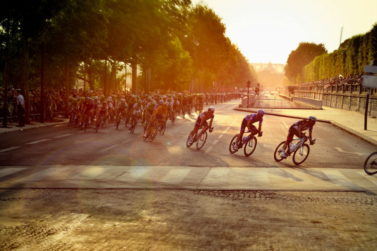 Cyclists on the Tour de France