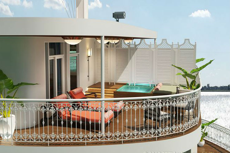 Balcony in the Royal Suite - Mekong Jewel - Uniworld
