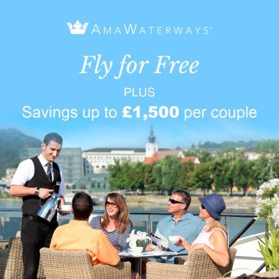 Ama Waterways - Fly for Free PLUS Savings up to £1,500 per couple