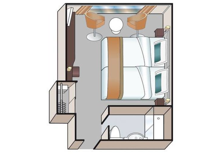 B-1 Cabin with French Balcony floor Plan