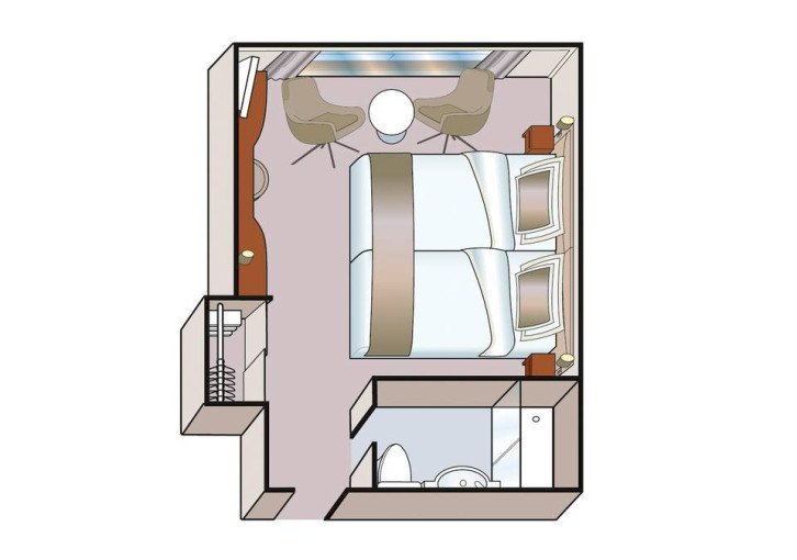 A-1 Cabin with French Balcony floor Plan
