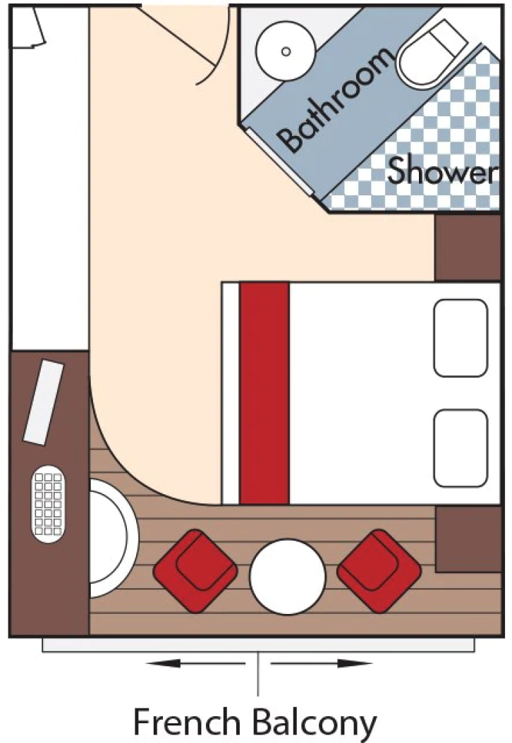 Category A Stateroom floor Plan