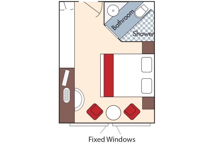 Category E Stateroom floor Plan