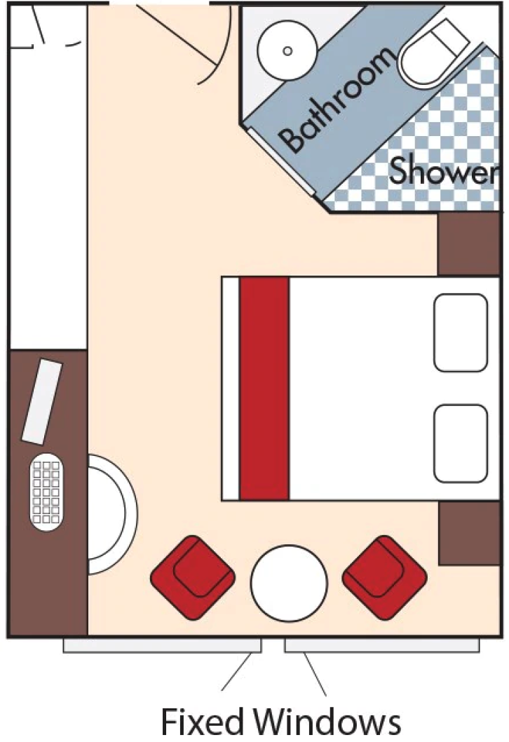 Category D Staterooms floor Plan