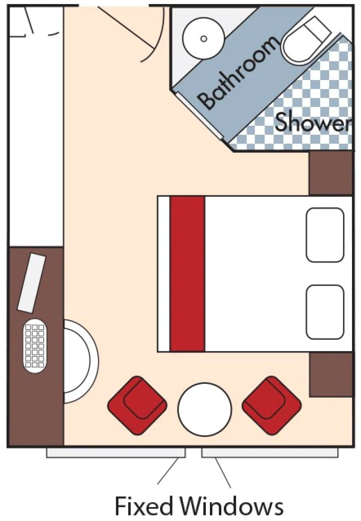 Category D Staterooms floor Plan