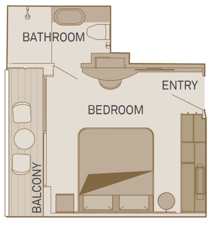 Deluxe Balcony Suite floor Plan