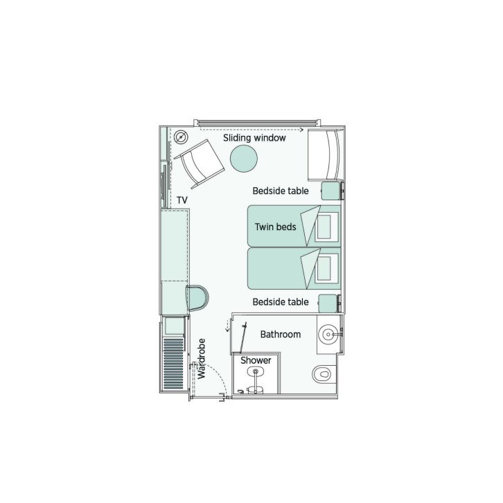 Emerald Stateroom floor Plan