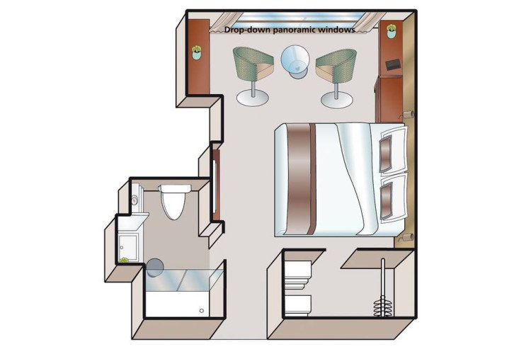 B-1 Cabin with Drop Down Panoramic Window floor Plan