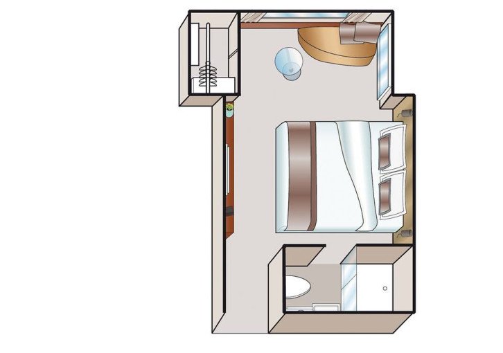 C-4 Cabin with Panoramic Window floor Plan