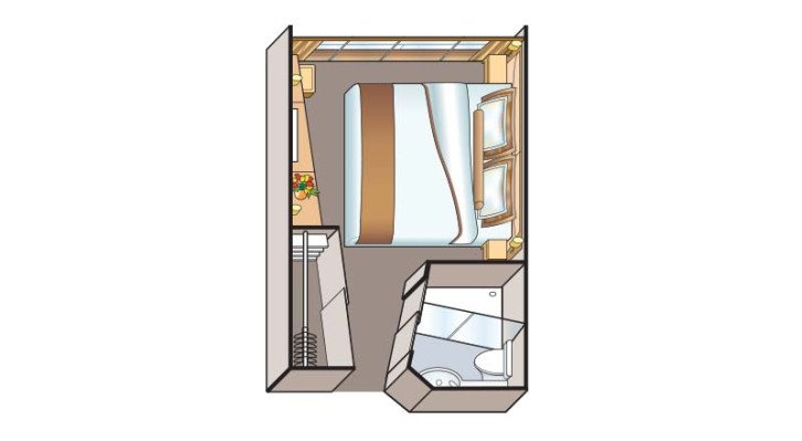 French Balcony Stateroom (C, D) floor Plan