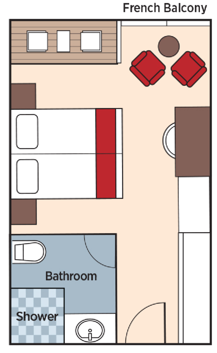 Cat. A Stateroom floor Plan