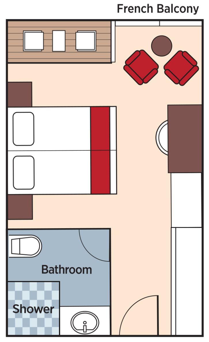 Cat. A Stateroom floor Plan