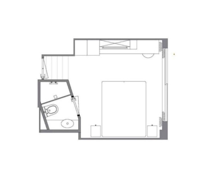 Forward Cabin - Emerald Deck floor Plan