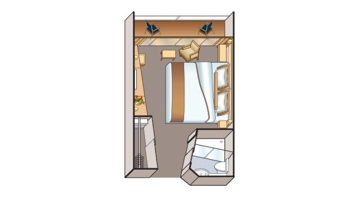 Veranda Stateroom (A, B) floor Plan