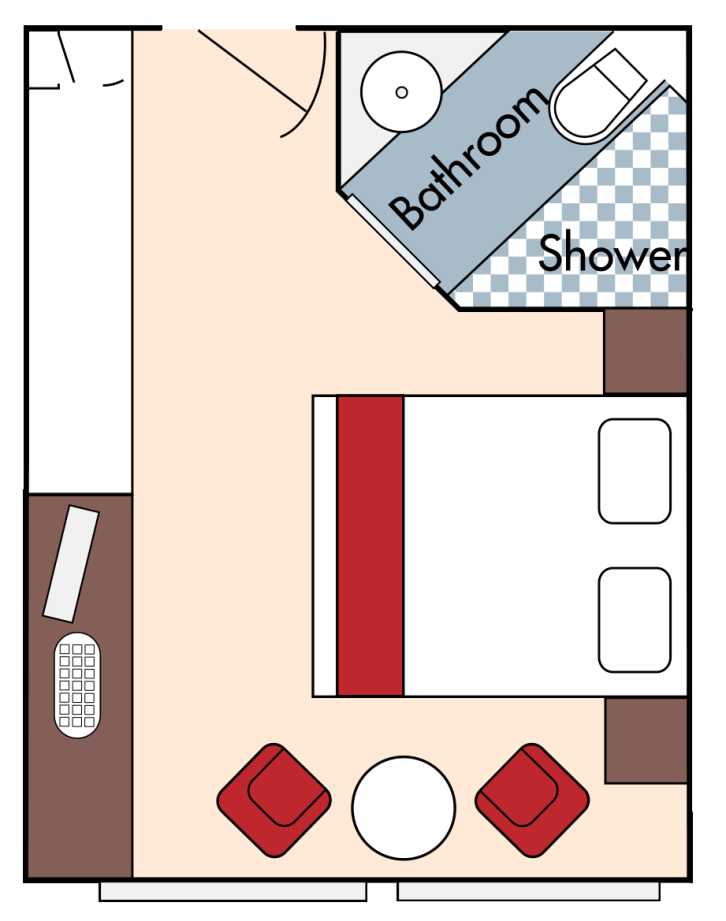 Category D Staterooms floor Plan